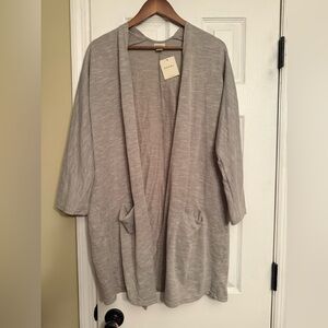 New DONNI. Textured Gray Cardigan medium large $68 Anthropologie